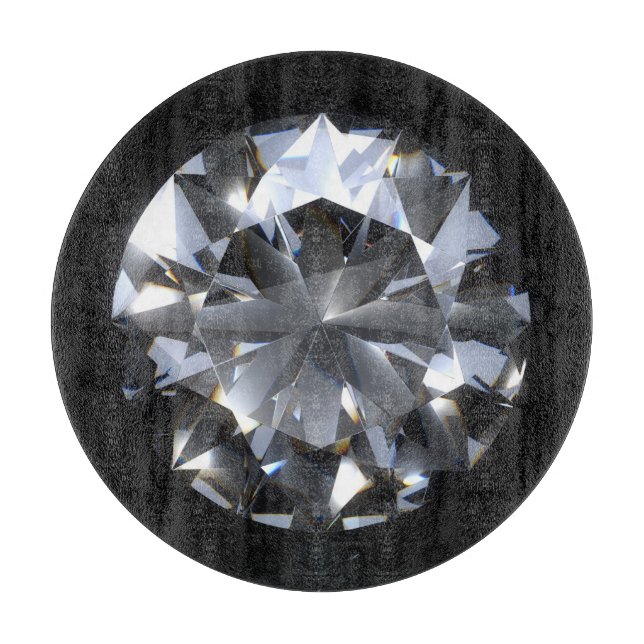 Diamond stone: black space sparkle. cutting board (Front)