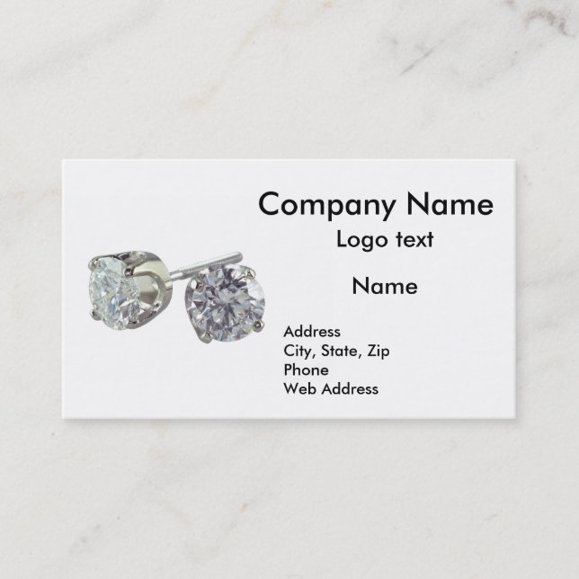 Diamond Stud Business Card (Front)