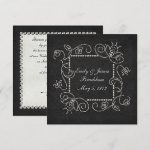 Diamond Studded Vow Renewal Invitation