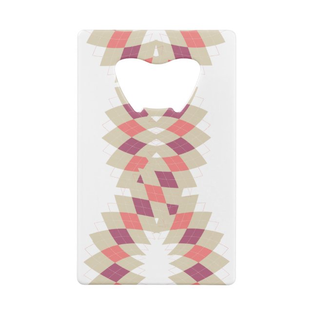 Diamond Swirl Pattern Credit Card Bottle Opener (Back)