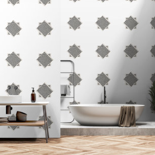 Diamond Swirl White  Wallpaper