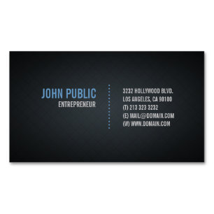 Diamond Tile Pattern Modern Black Design Magnetic Business Card