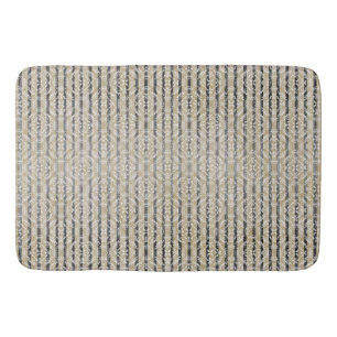 Diamond Tiles & Stripes Pattern Bath Mat