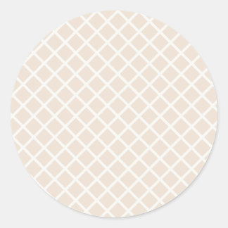 Diamond Trellis | Soft Linen Classic Round Sticker