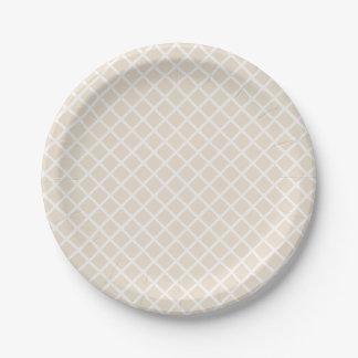 Diamond Trellis | Soft Linen Paper Plate