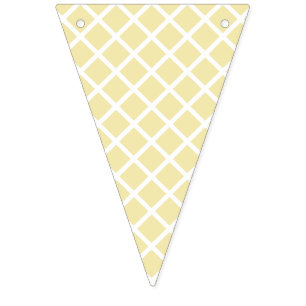 Diamond Trellis White - Butter Yellow Bunting Flags