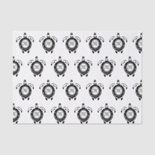 Diamond Turtle Shellback Monogram Tissue Paper