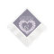 Diamond Wedding Anniversary heart name napkins