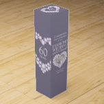 Diamond wedding anniversary heart photo wine box<br><div class="desc">60th Anniversary gift wine or spirits box. Beautiful diamond effect hearts on grey with photo template, Diamond Wedding Anniversary wine box packaging. Customize with your own recipients name or relatives details and photo. The 60th Anniversary year is traditionally associated with Diamonds. Currently reads Congratulations Doreen & Lawrence on your Diamond...</div>