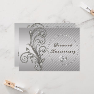 Diamond Wedding Anniversary Invitation