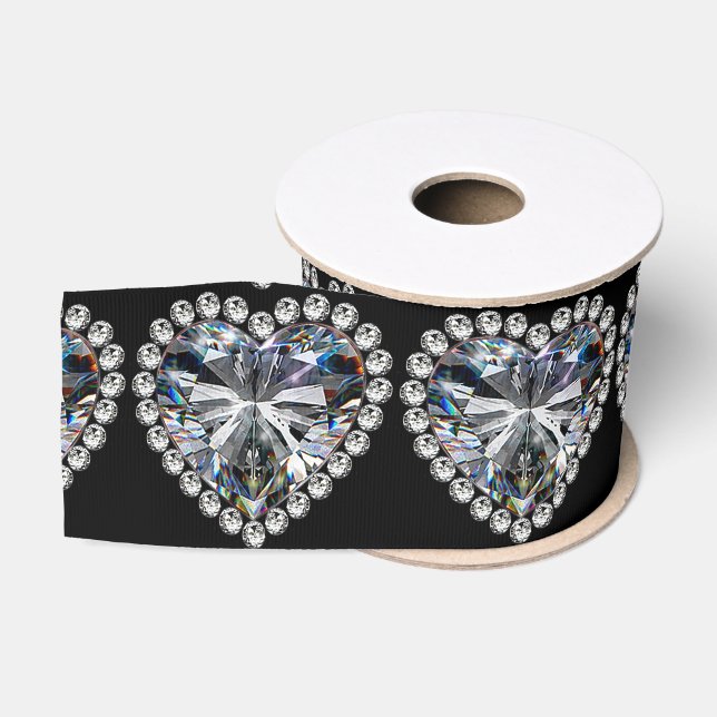 Diamond Wedding Anniversary Ribbon Grosgrain Ribbon (Spool)