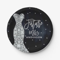 Diamond Wedding Dress Modern Blue Bridal Shower