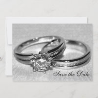 Diamond Wedding Ring Set Save the Date