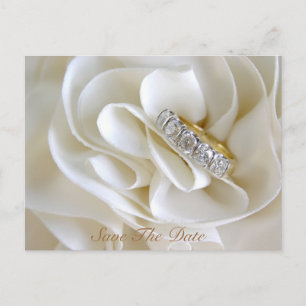 Diamond Wedding Rings Announcement Postcard