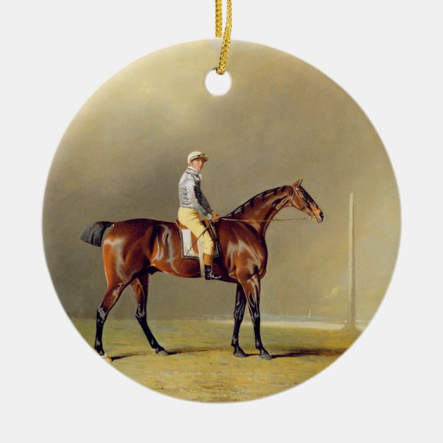 Diamond, with Dennis Fitzpatrick Up, 1799 (oil on Ceramic Ornament (Front)