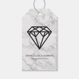 Diamond with Marble Gift Tags