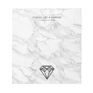 Diamond with Marble Notepad