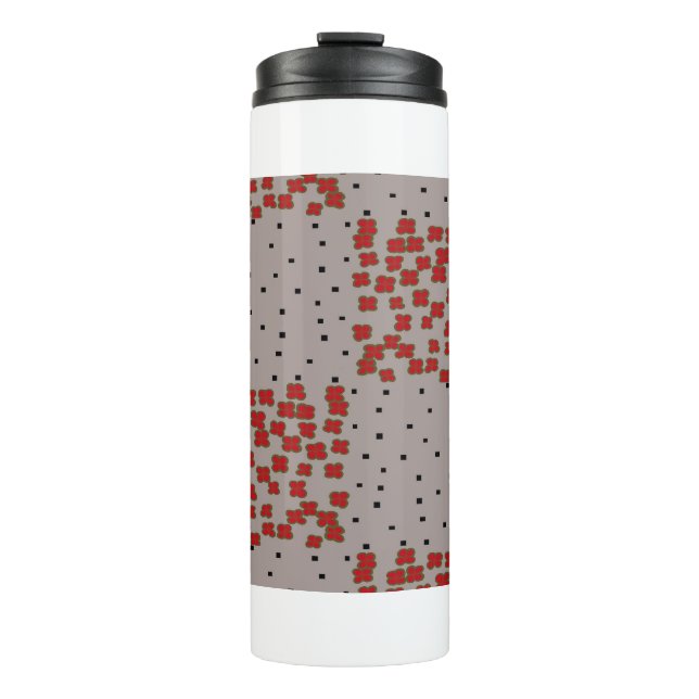 DiamondFlowersSquaresRectangles Thermal Tumbler (Front)