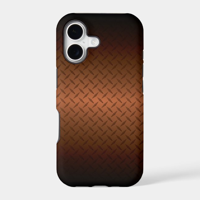 Diamondplate Look Pattern  Black to Copper Fade (Back)