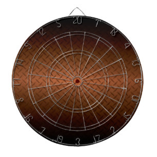 Diamondplate Look Pattern  Black to Copper Fade Dartboard