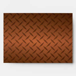Diamondplate Look Pattern Black to Copper Fade Envelope