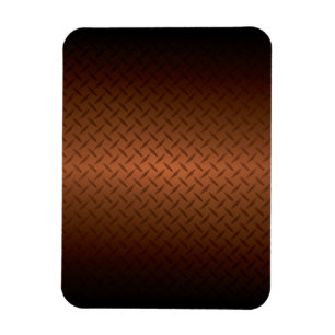 Diamondplate Look Pattern  Black to Copper Fade Magnet