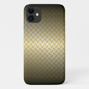 Diamondplate Pattern with Black to Gold Fade iPhone 11 Case