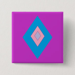 Diamonds 2 Inch Square Button