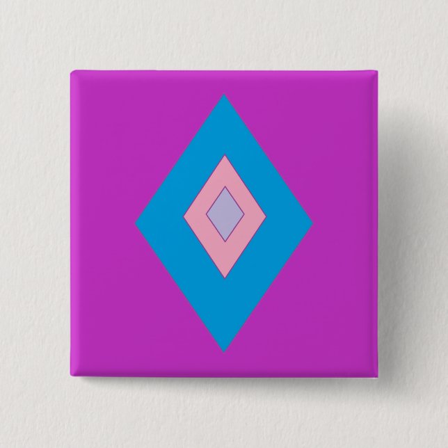 Diamonds 2 Inch Square Button (Front)