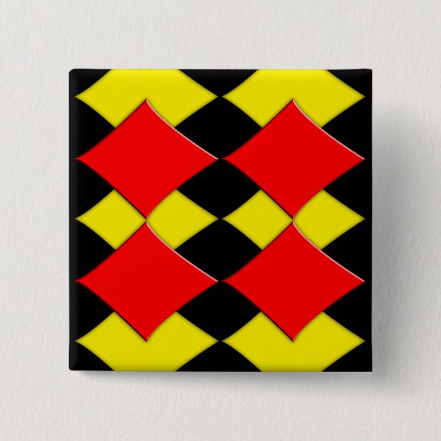 Diamonds 2 Inch Square Button (Front)