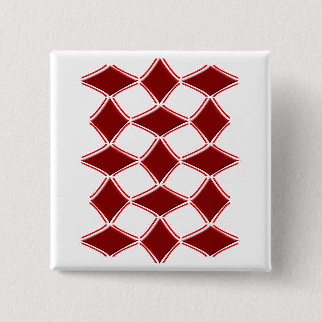 Diamonds 2 Inch Square Button (Front)