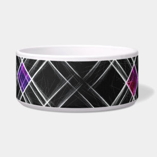 Diamonds and Crosses Ceramic Pet Bowl