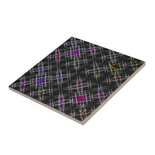 Diamonds and Crosses Ceramic Tile