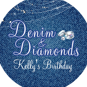 Diamonds And Denim Label Bachelorette Party Decorations Supplies