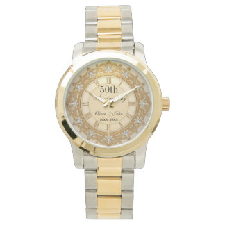 Diamonds And Gold 50th Wedding Anniversary Watch