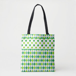 Diamonds And Shamrocks All-Over-Print Tote Bag
