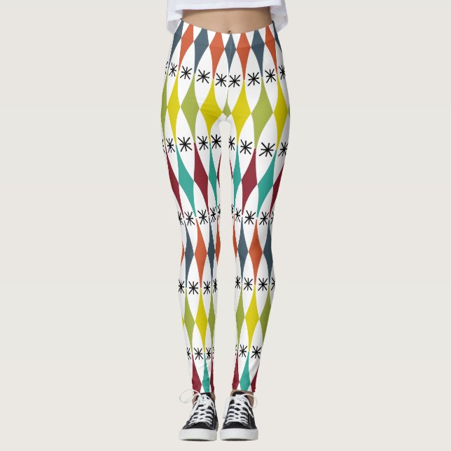 Diamonds and Starbursts  Leggings (Front)