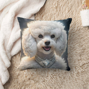Diamonds Are For Poodles, Throw Pillow