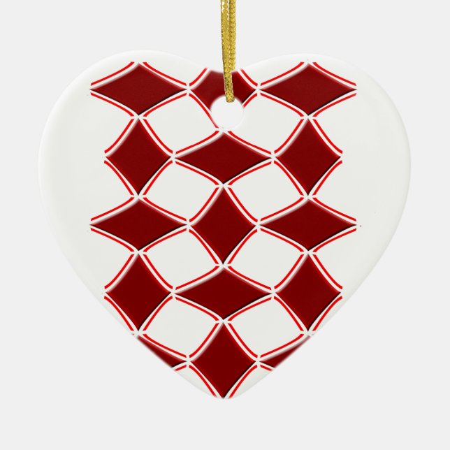 Diamonds Ceramic Ornament (Front)