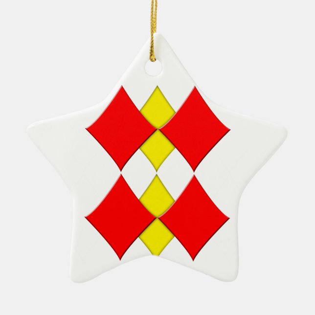 Diamonds Ceramic Ornament (Front)