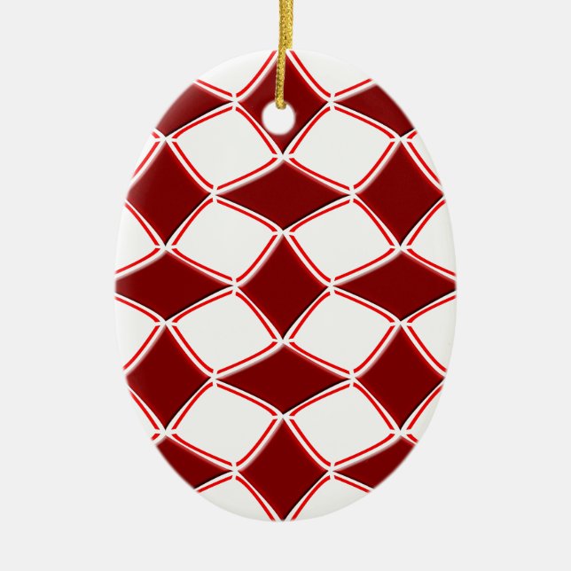 Diamonds Ceramic Ornament (Front)