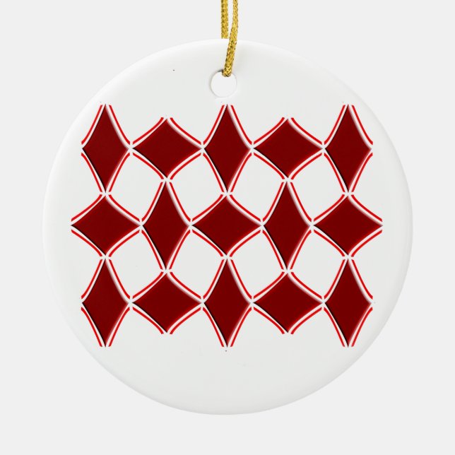 Diamonds Ceramic Ornament (Front)