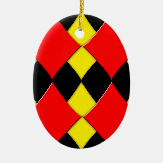 Diamonds Ceramic Ornament (Front)