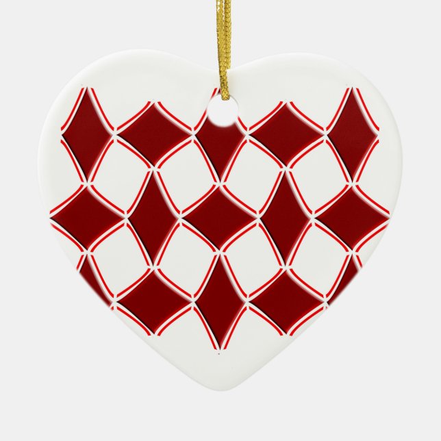 Diamonds Ceramic Ornament (Front)