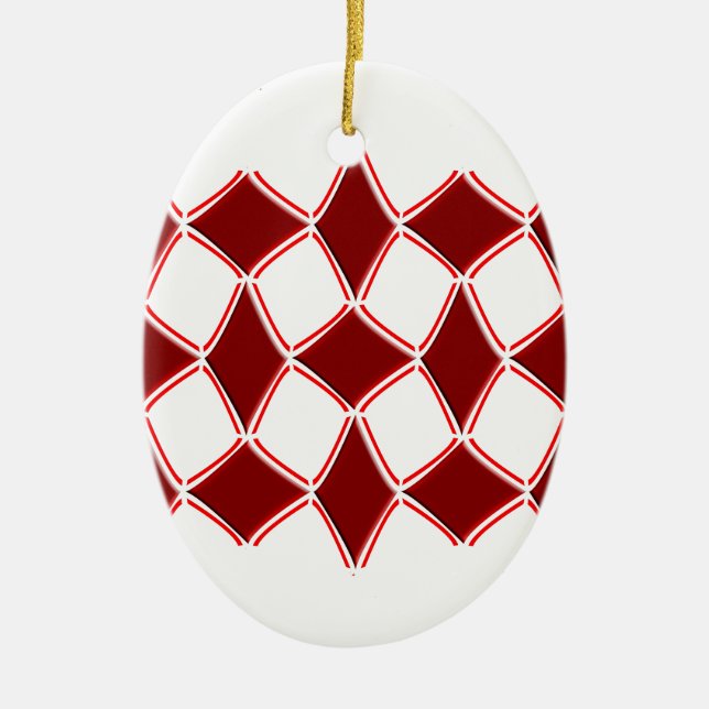 Diamonds Ceramic Ornament (Front)