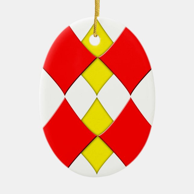 Diamonds Ceramic Ornament (Front)
