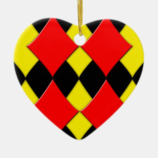 Diamonds Ceramic Ornament (Front)