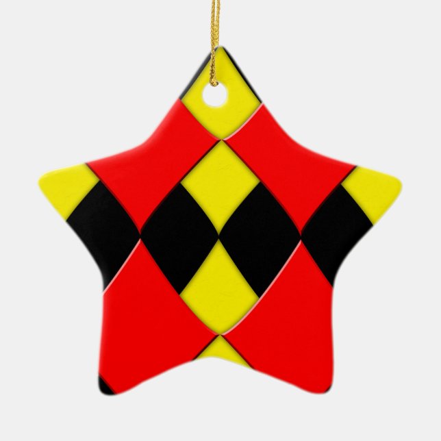 Diamonds Ceramic Ornament (Front)