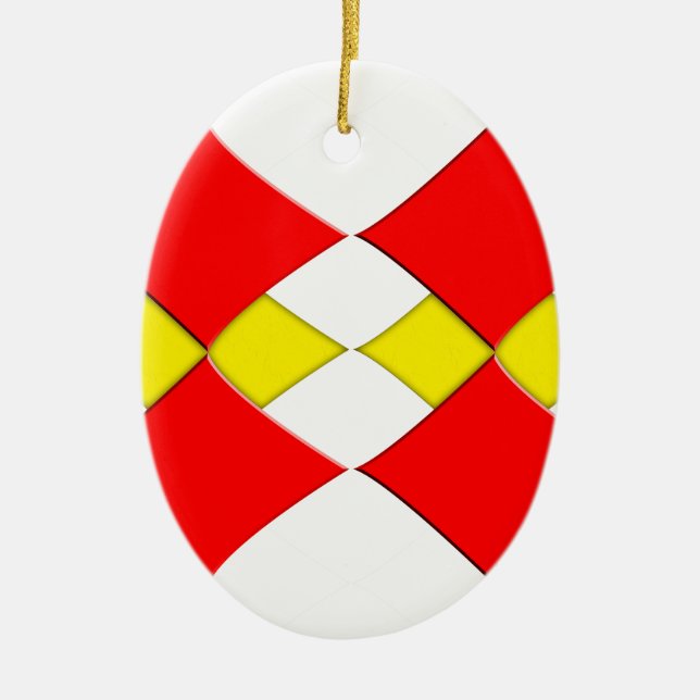 Diamonds Ceramic Ornament (Front)