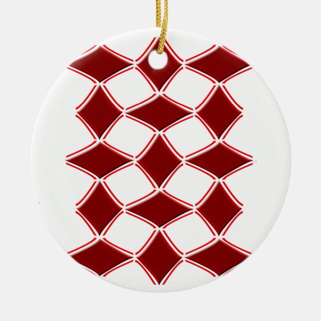Diamonds Ceramic Ornament (Front)